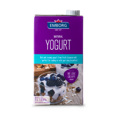Emborg Plain Natural Yogurt 1l - Chilled