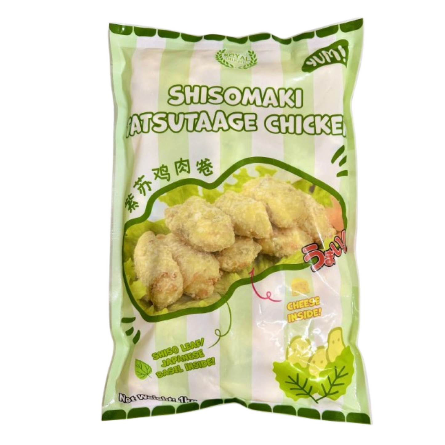 Shisomaki Tatsutaage Crispy Japanese Chicken Filled with Basil and Cheese 1KG - Frozen
