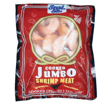 Royal Seas Jumbo Shrimp Prawn Meat (Cooked, Peeled, Tail-off) 300g - Frozen