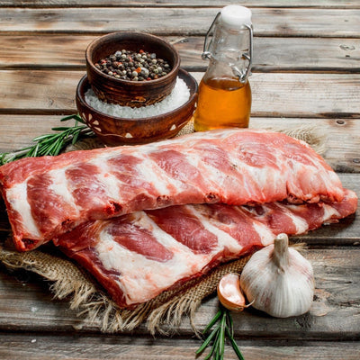 SuperPork Pork Loin Rib Slab 1kg | Premium Pork Ribs- Frozen