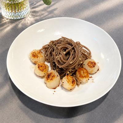 How to make Black Garlic Scallop Soba in 20 mins
