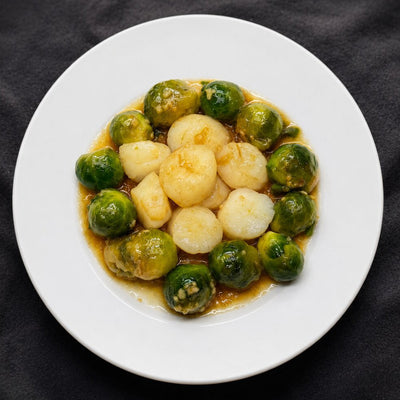 How to Make Scallops with Brussels Sprouts in 15 minutes