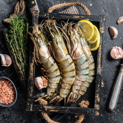 Twinfish Extra Large Black Tiger Prawn 1KG - Frozen