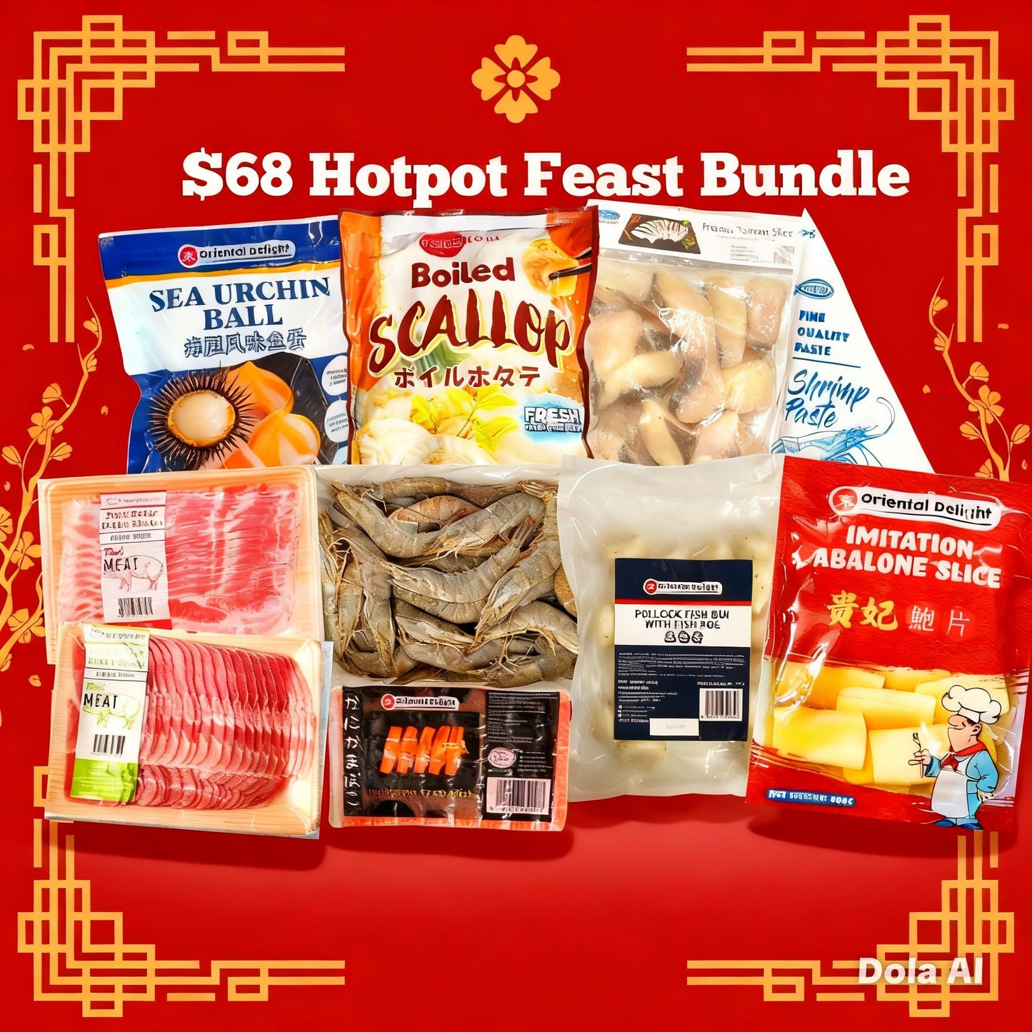 $68 Hotpot Feast Bundle 6kg- Frozen