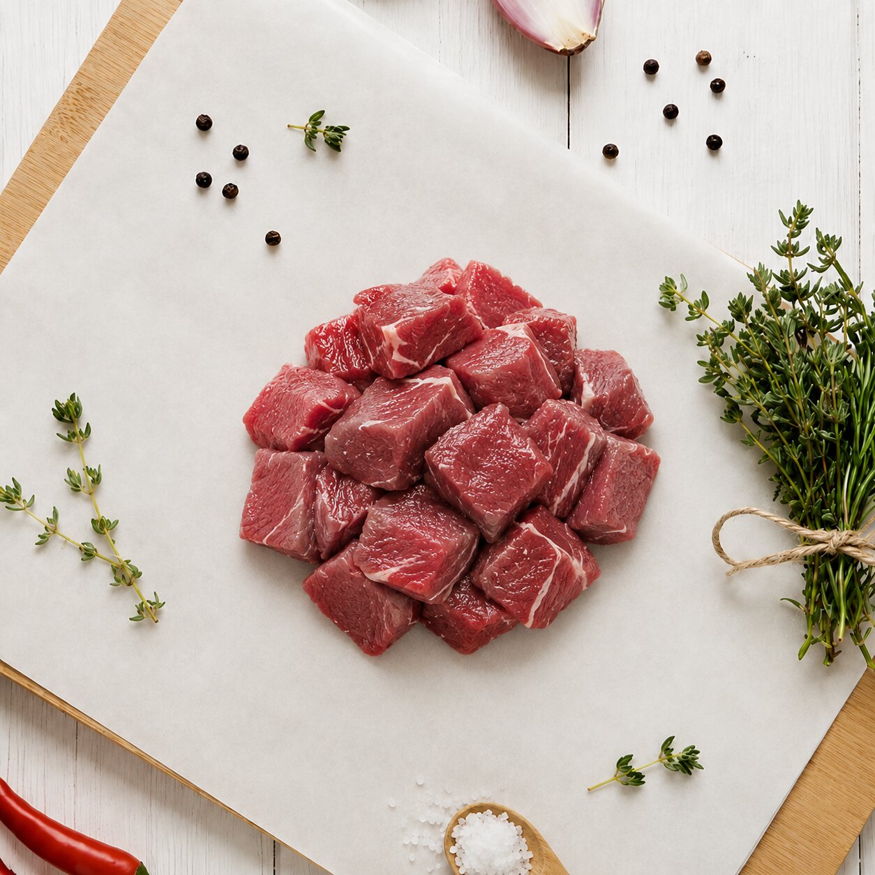 Al-Lazat Beef Cube 500g- Frozen