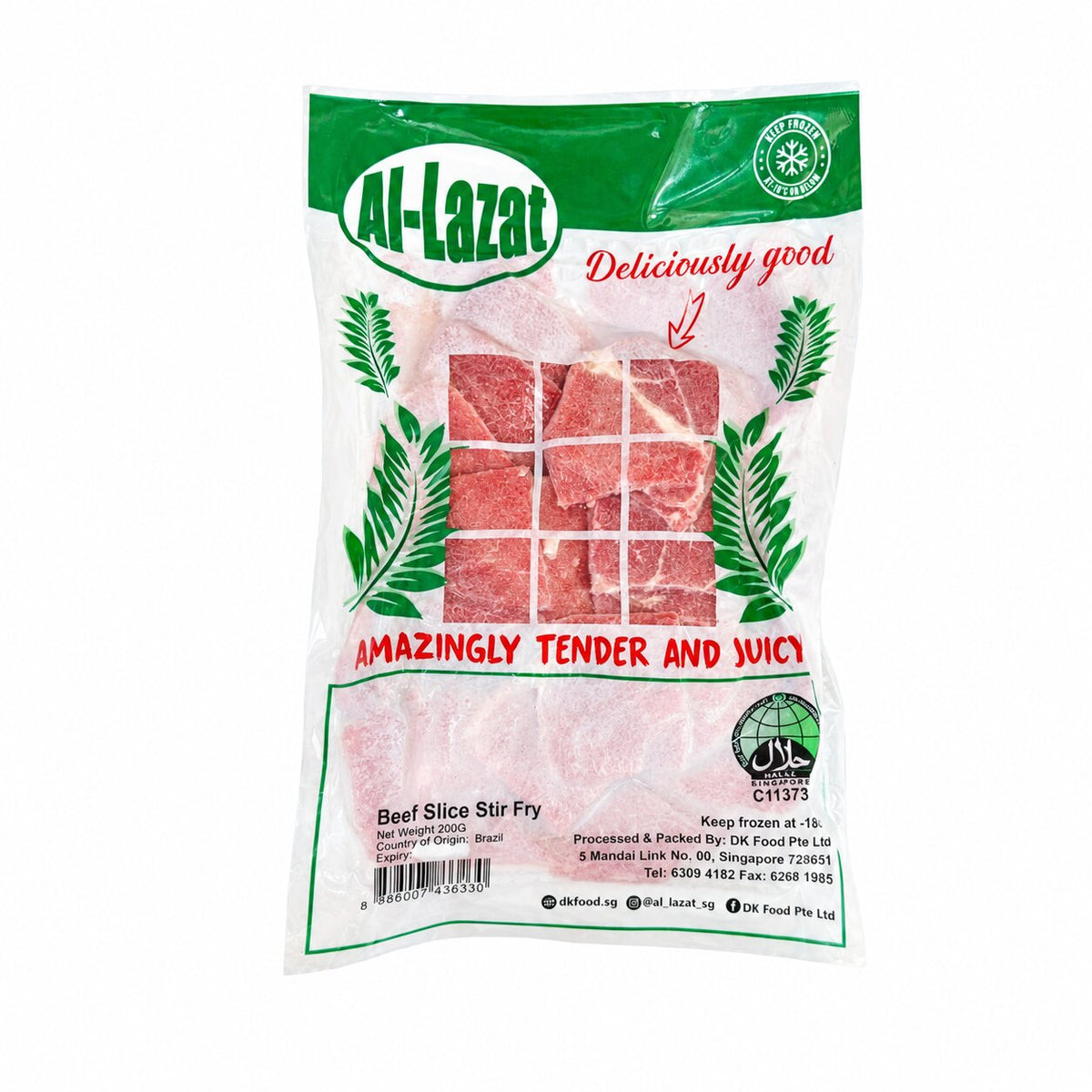 Al-Lazat Halal Beef Slice Stir Fry 200g - Frozen
