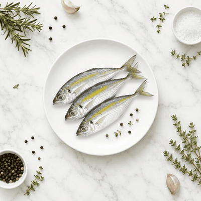 Blue Ocean Yellow Stripe Trevally/Kuning Fish 1kg - Frozen