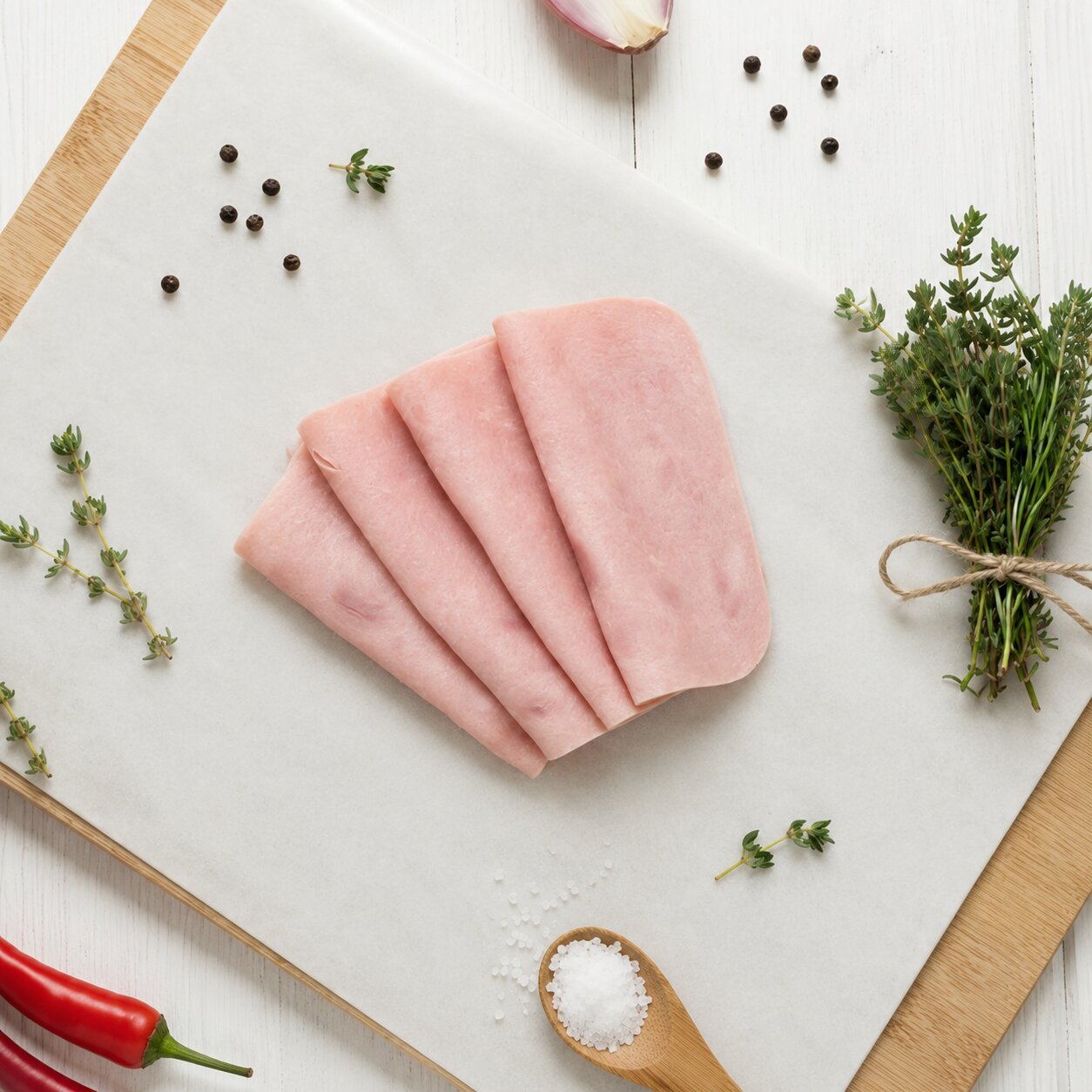 Butcher's Reserve Chicken Picnic Ham Slice 1kg - Frozen