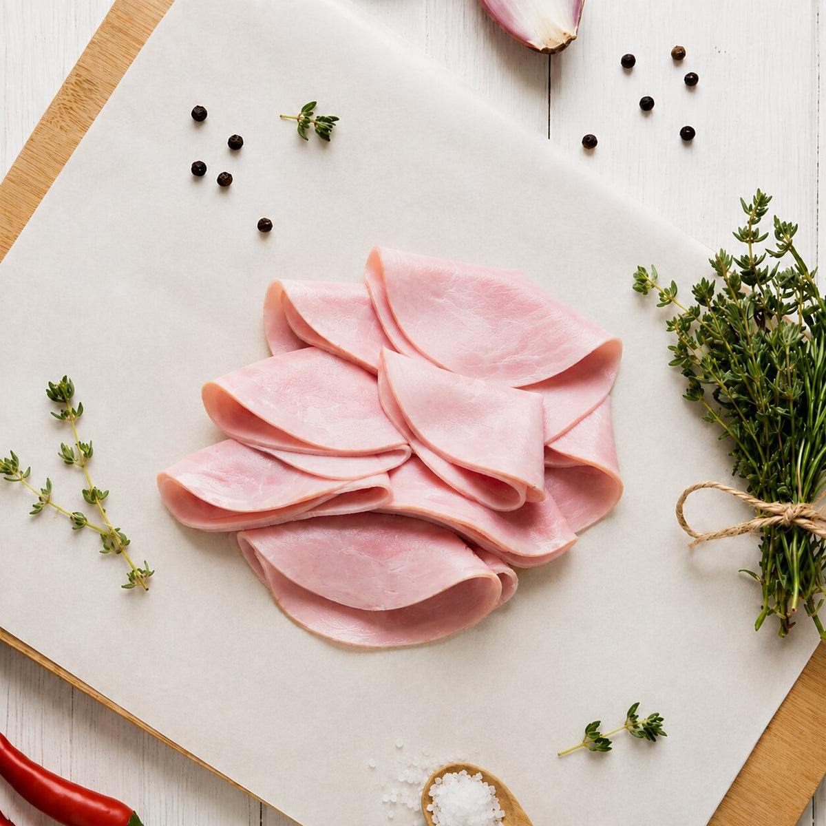 Chicken Picnic Ham Slice 1kg - Frozen