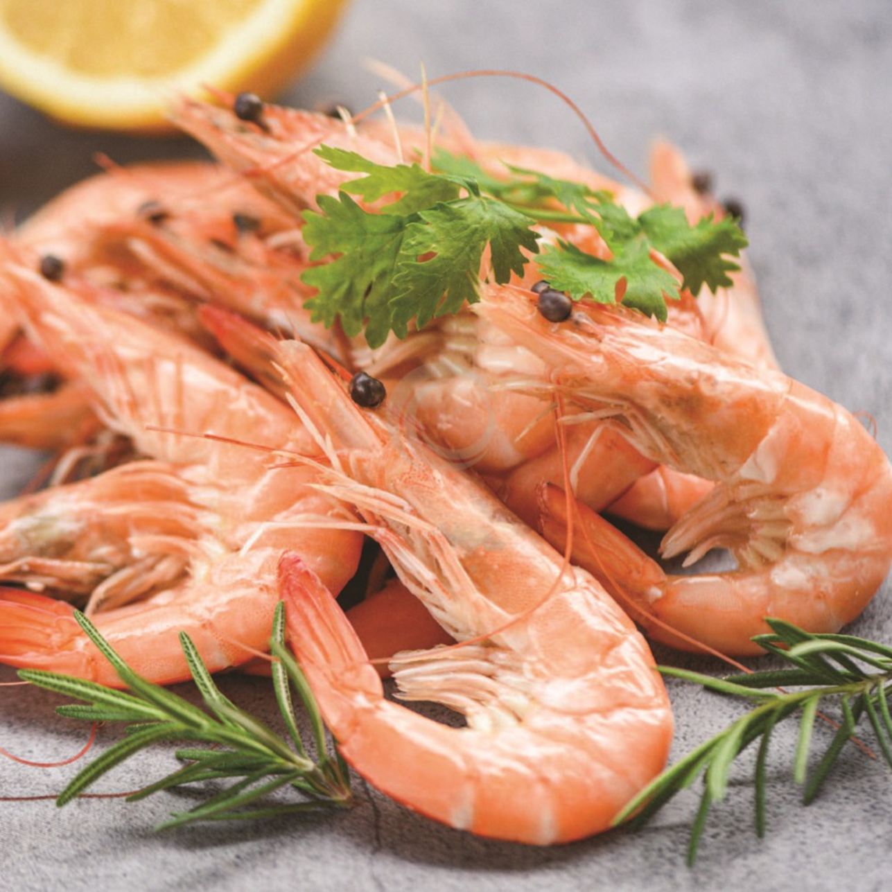 Rich Seas Cooked Prawns Vannamei White Shrimps HOSO 1KG - Frozen