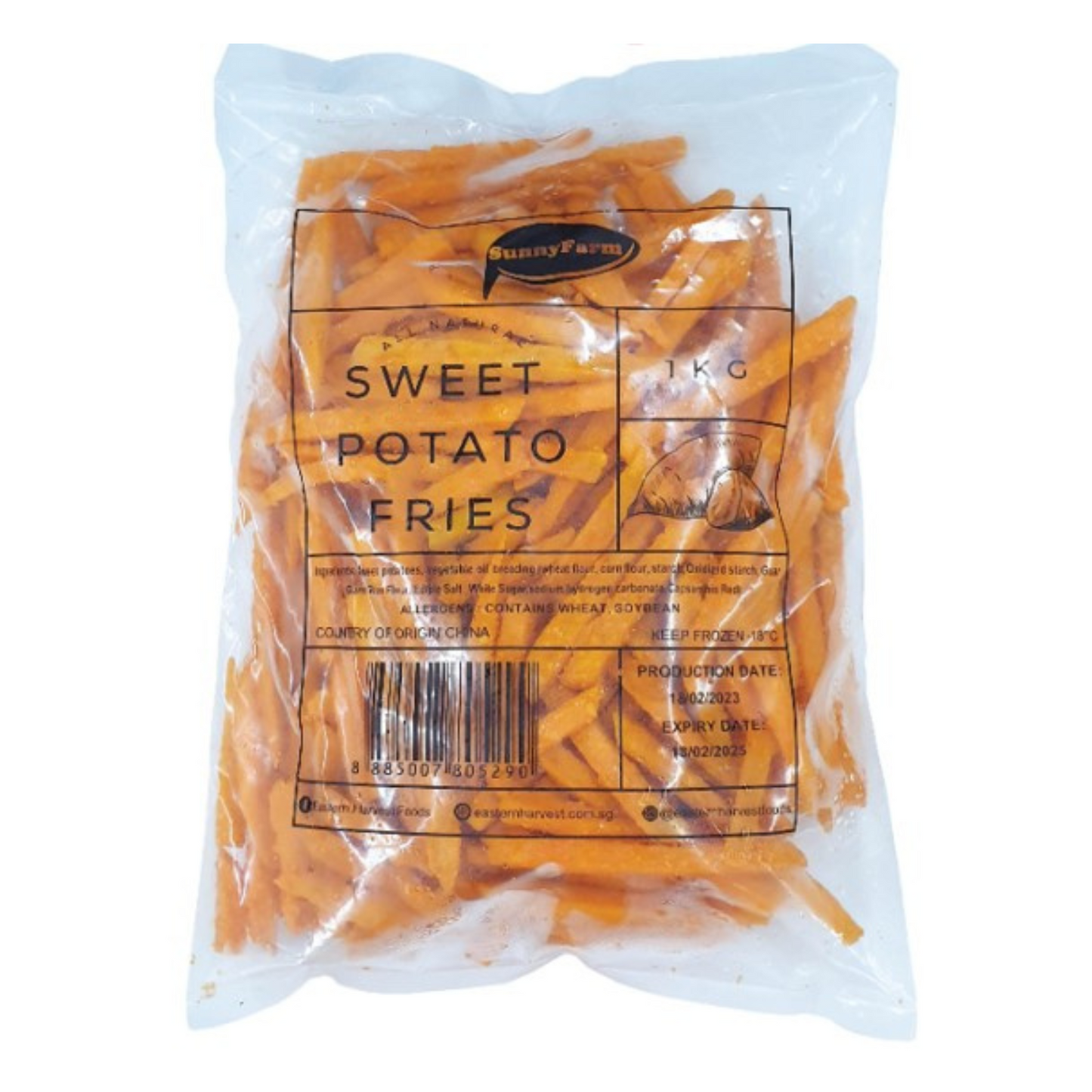 Sunnyfarms Sweet Potato Fries 1KG - Frozen