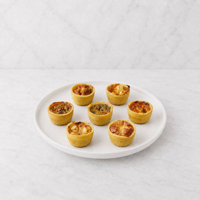 Mini Quiche Assortment 14g X 75 pcs (5 Flavors) - Frozen