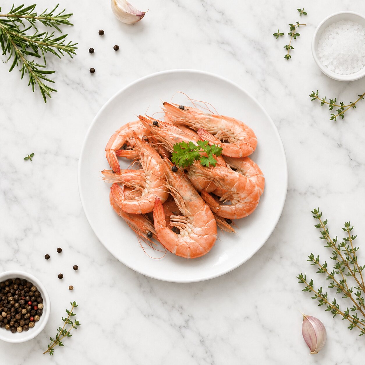 Rich Seas Cooked Prawns Vannamei White Shrimps HOSO 1kg - Frozen