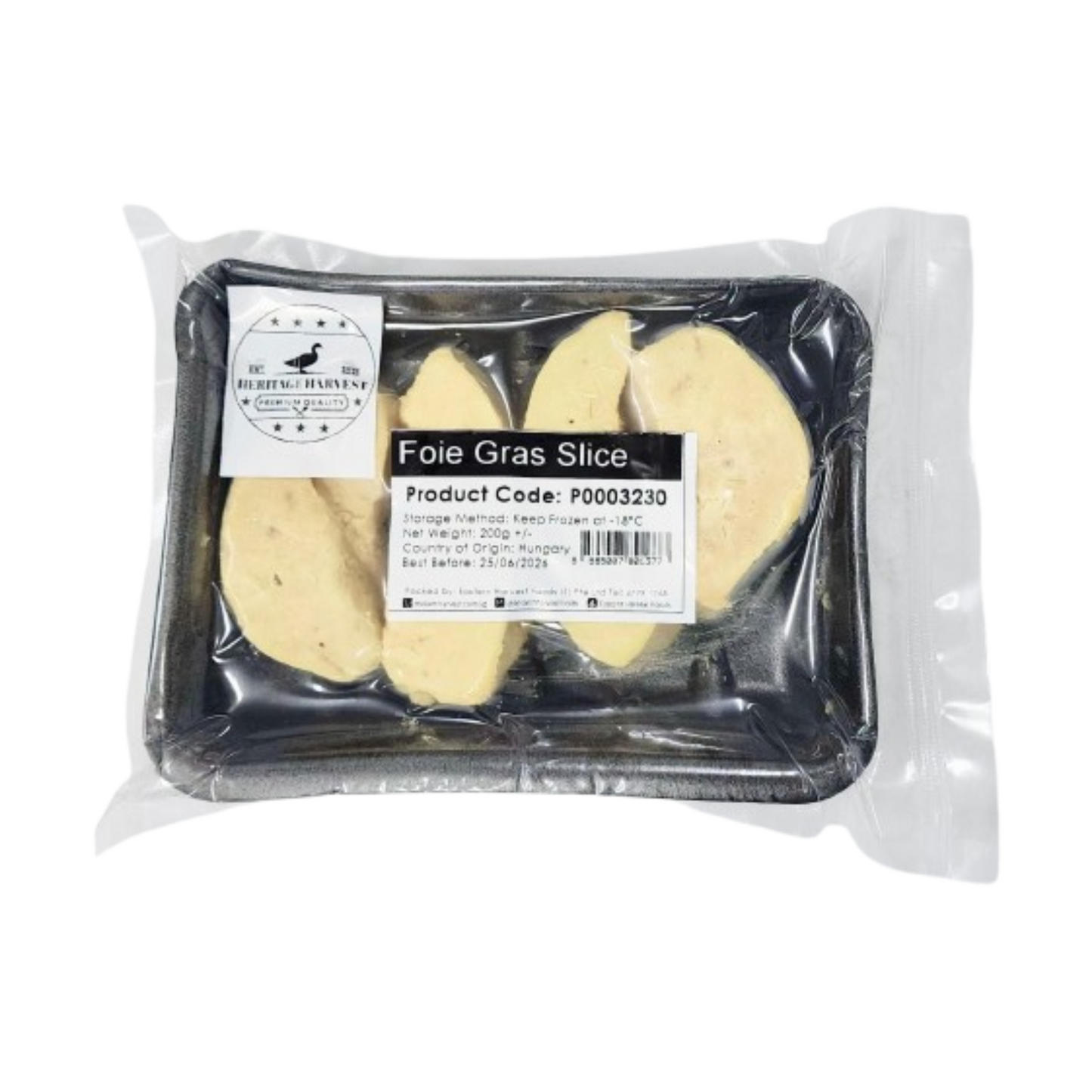 Heritage Harvest Foie Gras Slice 200G - Frozen