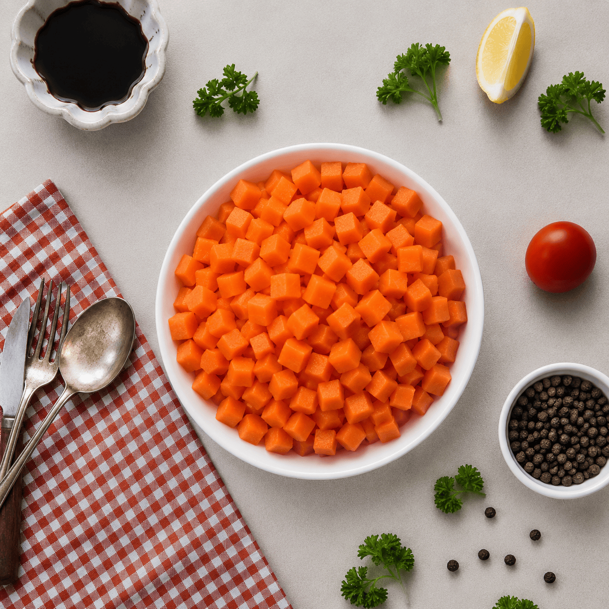 SunnyFarm Diced Carrot 1kg - Frozen