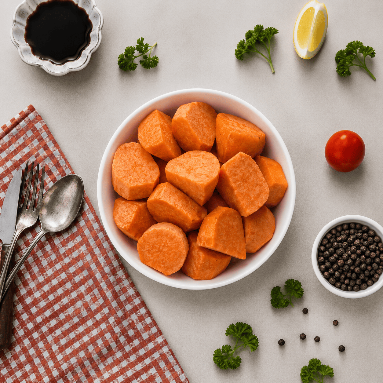 Sunny Farm Sweet Potato Cut 1kg - Frozen