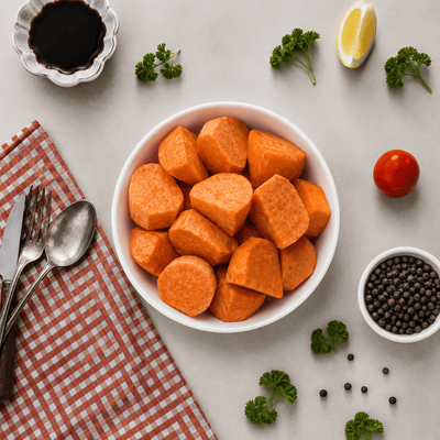 Sunny Farm Sweet Potato Cut 1kg - Frozen