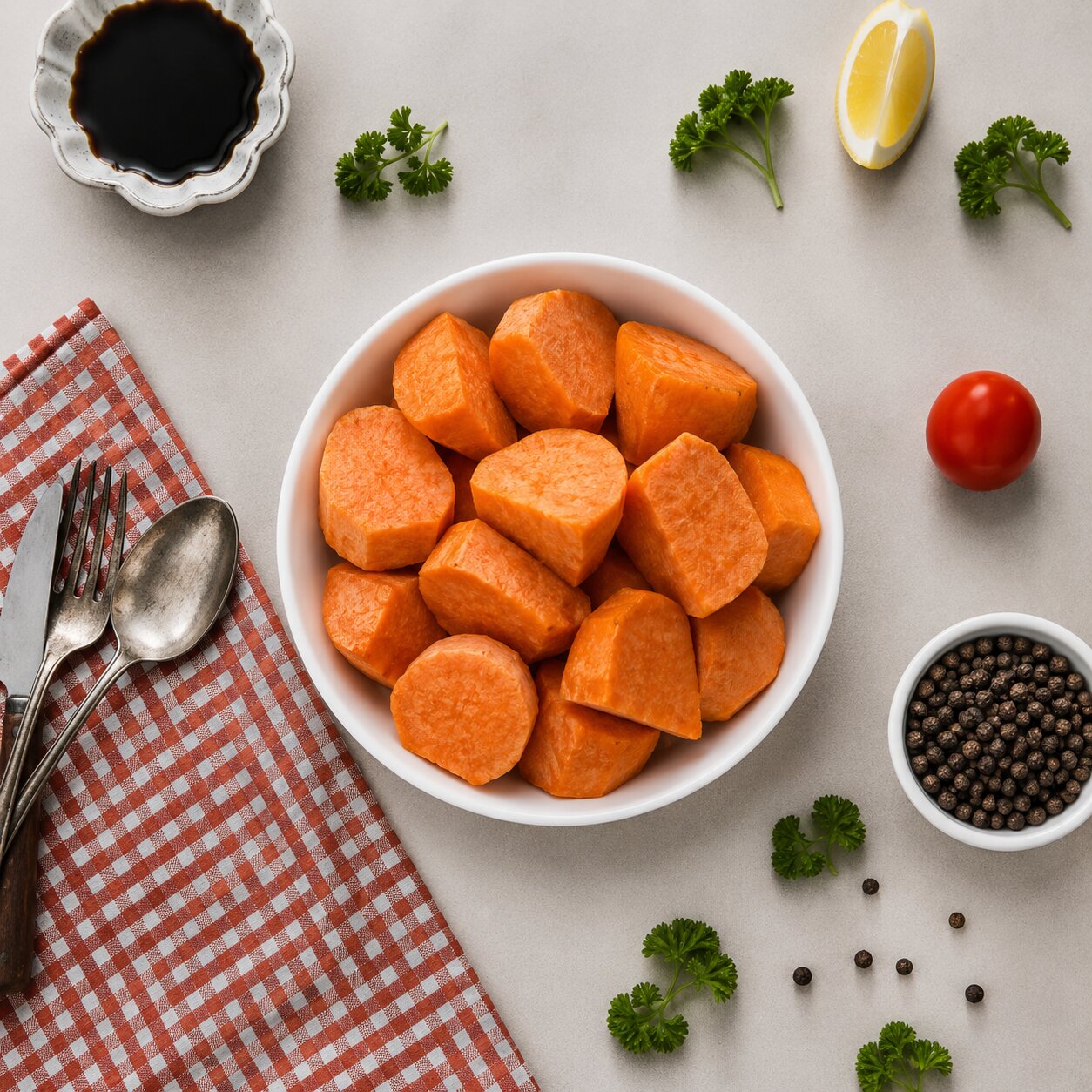 Sunny Farm Sweet Potato Cut 1kg - Frozen