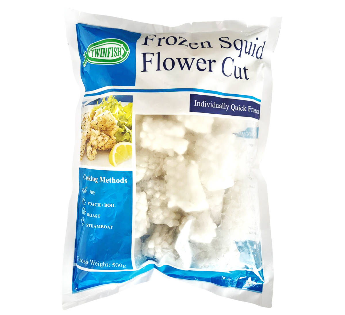 Twinfish Squid Flower Cut 500G - Frozen