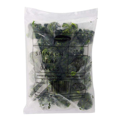Sunnyfarms Spinach Leaf Balls 1KG - Frozen