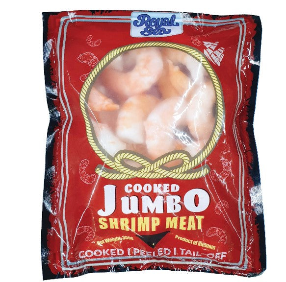 Royal Seas Jumbo Shrimp Prawn Meat (Cooked, Peeled, Tail-off) 300G - Frozen