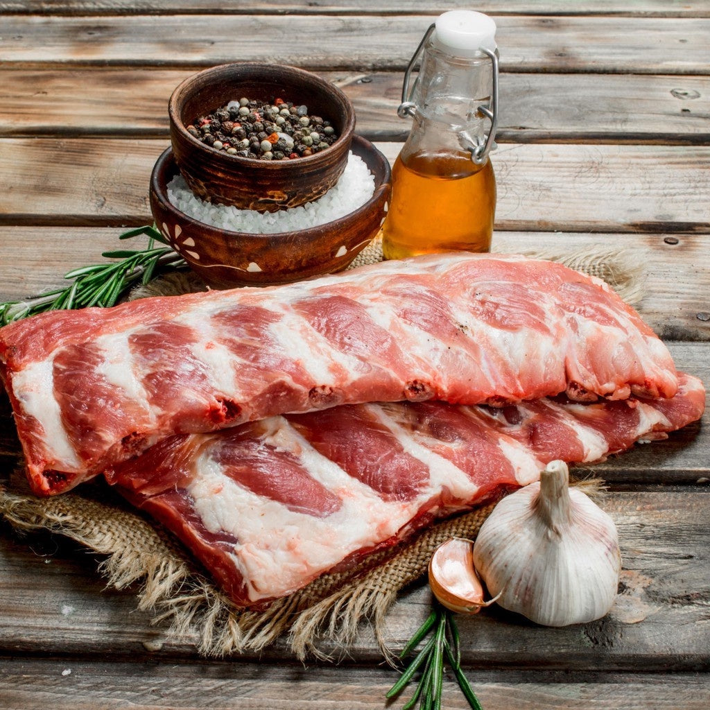 SuperPork Pork Loin Rib Slab 1KG | Premium Pork Ribs- Frozen