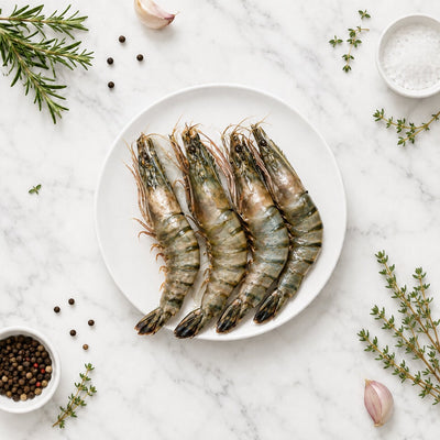 Twinfish Extra Large Black Tiger Prawn 1kg- Frozen